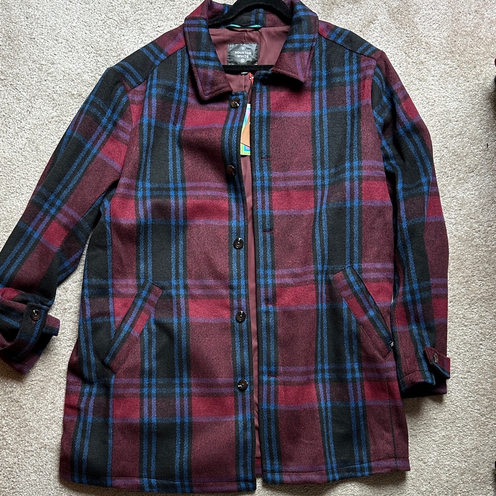 Plaid Button-Up Jacket